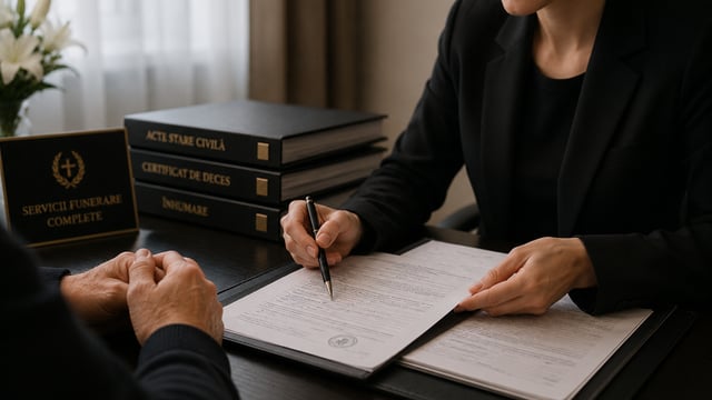 Obținere acte necesare înhumării — certificate deces, adeverințe, documente stare civilă